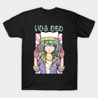 Japanese Anime Girl Vintage Tattoo T-Shirt